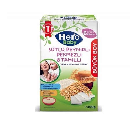 HERO BABY KAŞIK MAMA. 400GR SÜT PEYNİR PEKMEZ 5992-05 1*6