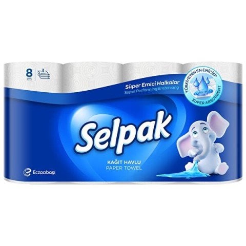SELPAK H.8'Lİ HAVLU %25 İND.1*3