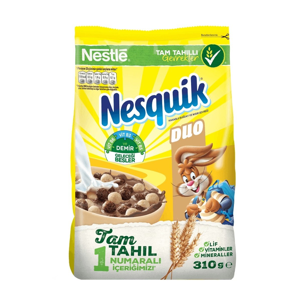 NESQUİK KAHV.DUO 310GR MISIR GEVR. 1*12