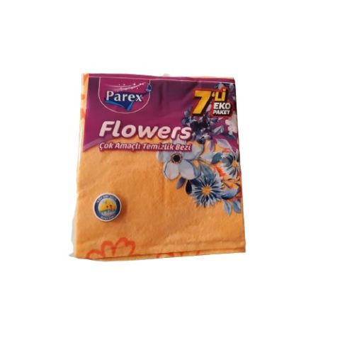 PAREXXXXX TEMİZLİK BEZİ 7'Lİ FLOWERS ÇOK AMAÇLI 1*24