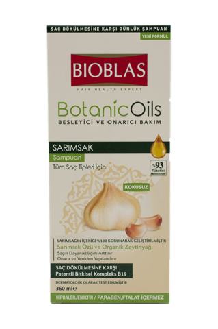 BİOBLAS Ş.BOTANIC OILS SARIMSAK ÖZÜ TÜM SAÇ 360 ML 1*24