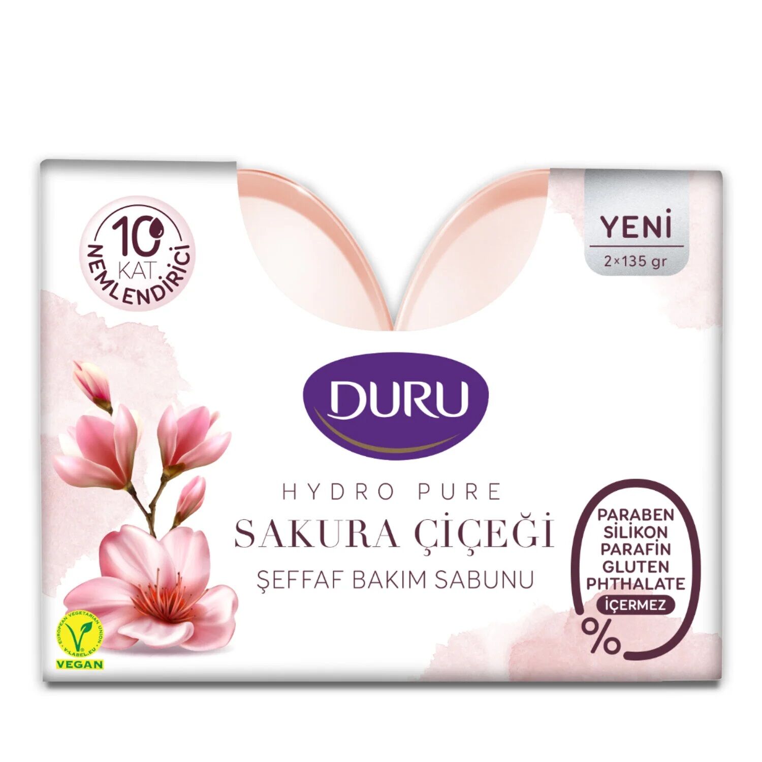 DURU SABUN 2*135G HYDRO PURE SAKURA ÇİÇEĞİ 270G 1*18