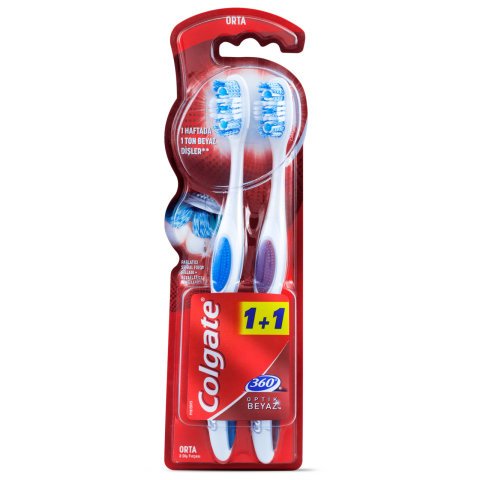 COLGATE DİŞ FIRÇASI 360.1+1 OPTİK WHITE ORTA 1*12