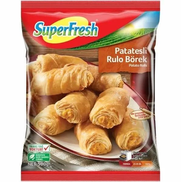 SÜPERFRESH B.RULO PATATESLİ BÖREK 500GR 1*16