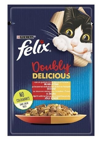KEDİ M.FELİX 85GR DOUBLY SARDALYA-SOLOMON DELICIOUS YETİŞKİN 1*26