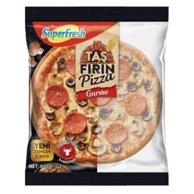 SÜPERFRESH PİZZA TAŞFIRIN SUCUK&MANTAR 400GR 1*6