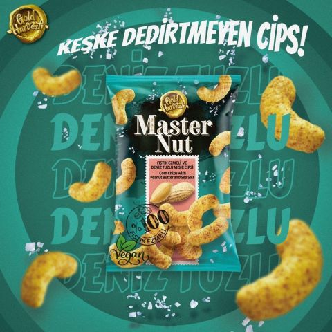 MASTER NUT CİPS FISTIK EZM.DENİZ TUZLU 80GR 1*16