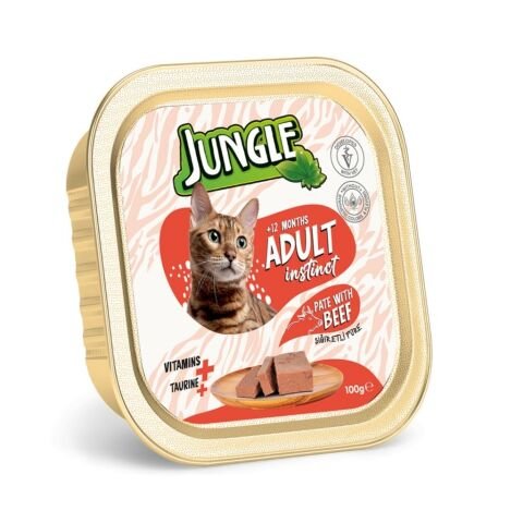 KEDİ M.JUNGLE 100G SIĞIR ETLİ PÜRE yetişkin JNGA-003 1*32