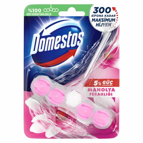 DOMESTOS WC BLOK 5'Lİ GÜÇ MANOLYA FERAHLIĞI 50G 1*9