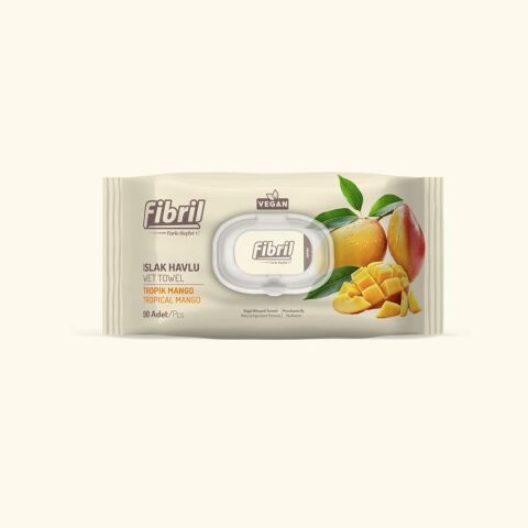 FİBRİL ISLAK MENDİL 90'LI TROPİK MANGO 1*24
