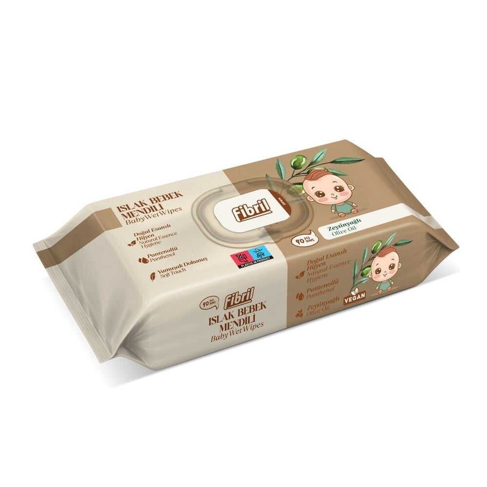 FİBRİL ISLAK MENDİL 90'LI ZEYTİNYAĞLI 1*24
