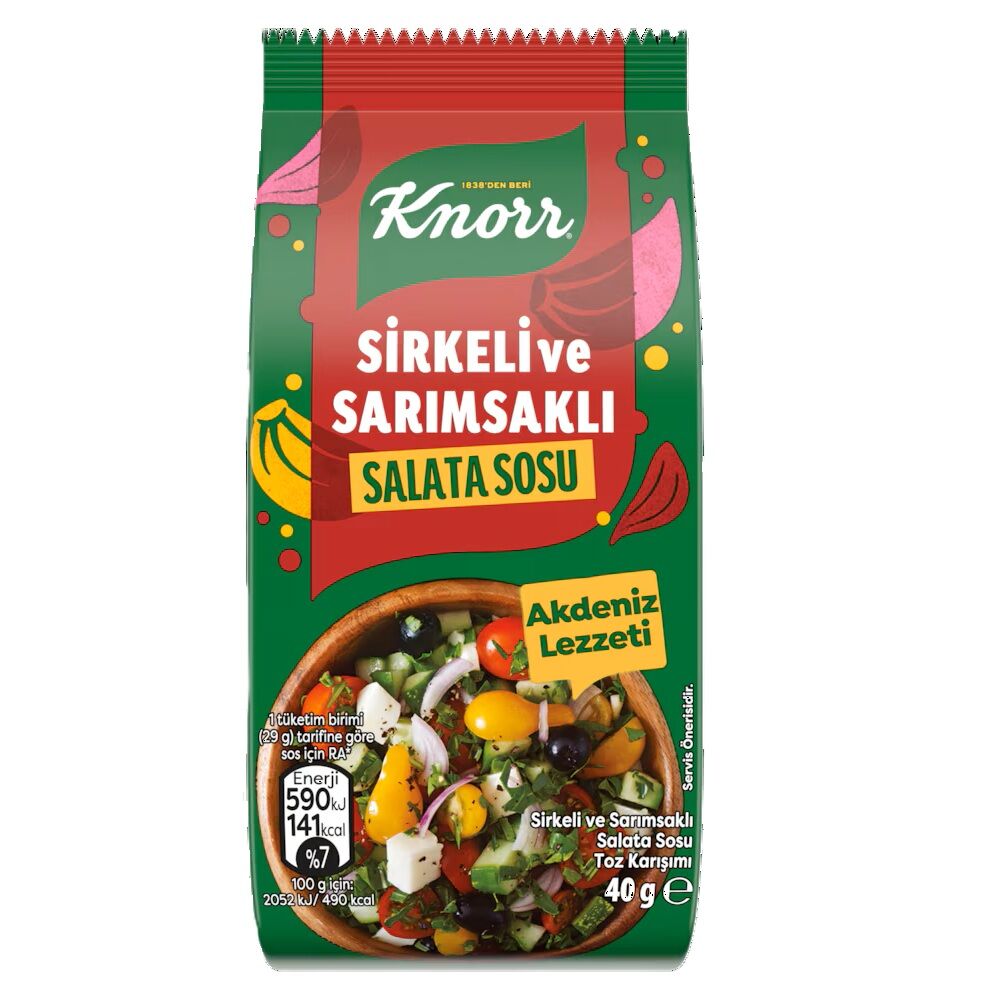 KNORR S. SALATA SOS SİRKELİ VE SARIMSAKLI 40G AKDENİZ 1*14