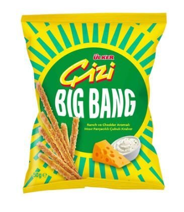 ÜLKER B.KR.ÇİZİ BIGBANG RANCH&CEDDAR ÇUBUK KR. 50GR 94-09 1*15