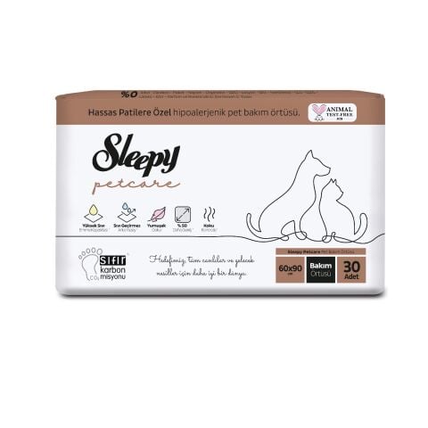 SLEEPY PETCARE BAKIM ÖRTÜSÜ 60*90CM 30'LU EVCİL HAYVAN 1*4