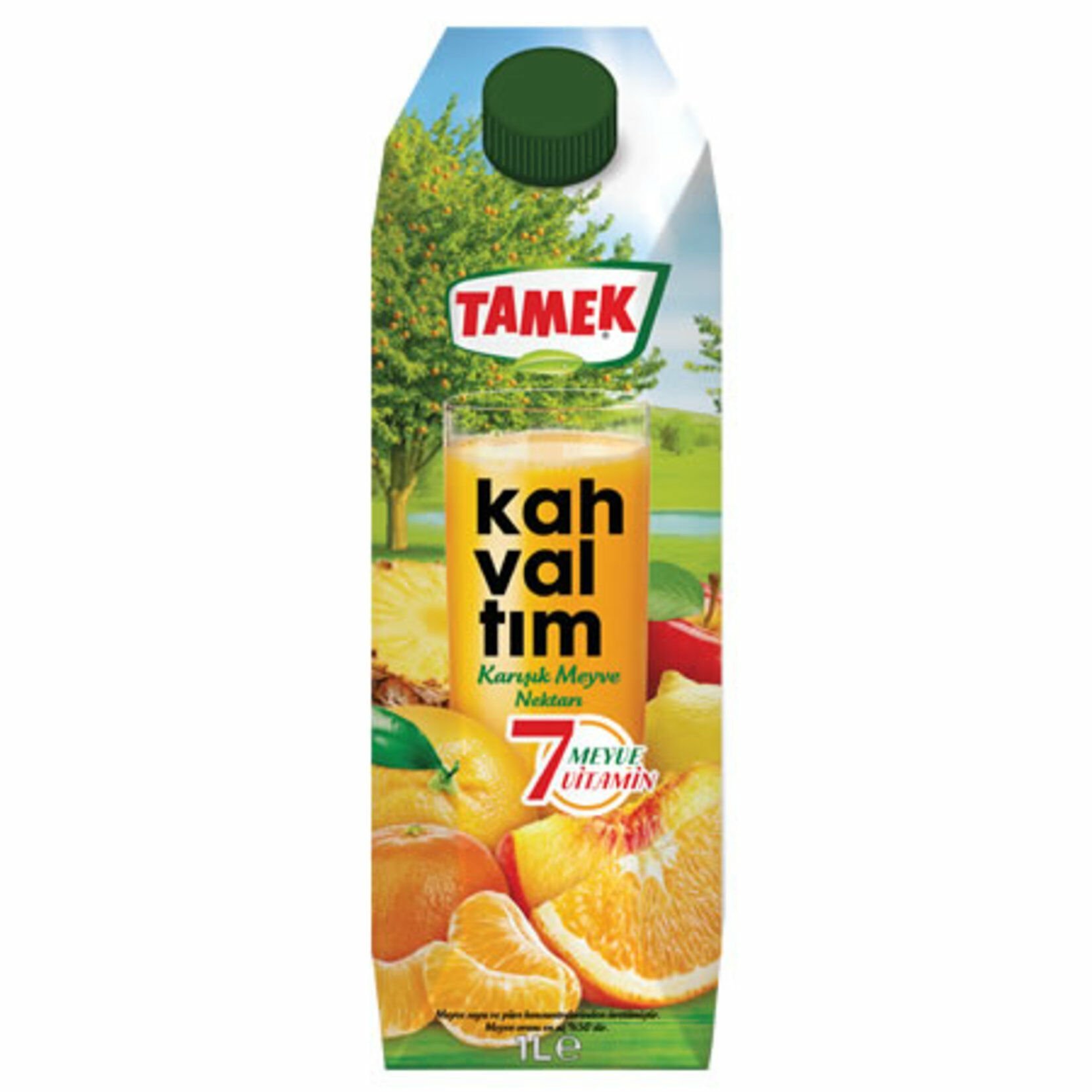 TAMEK MEYVE SUYU 1L.M.KAHVALTIM 7 MEYVE KARIŞIK TETRA 1*12