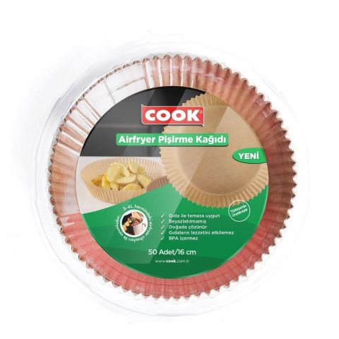 COOK AİR FRYER PİŞİRME KAĞIDI 50'Lİ 16CM 1*12