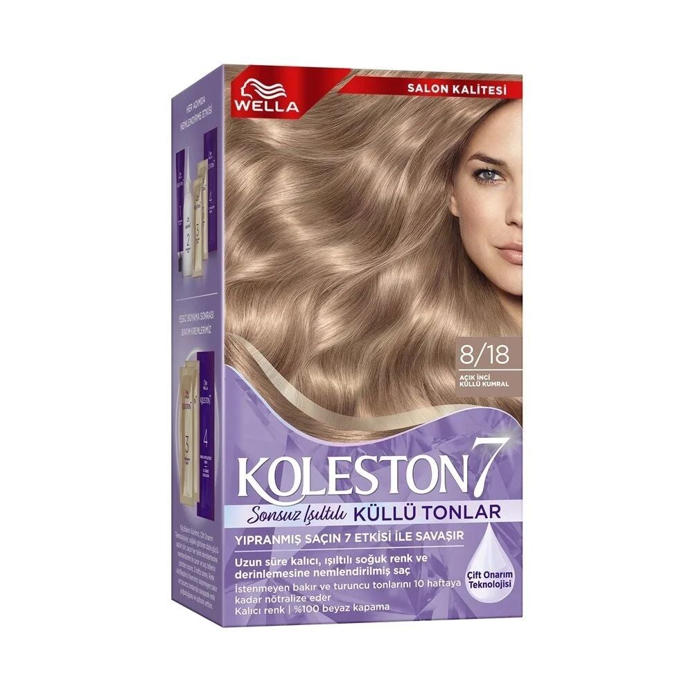 KOLESTON SET KÜLLÜ 8/18 AÇIK İNCİ KÜLLÜ KUMRAL TON 1*18