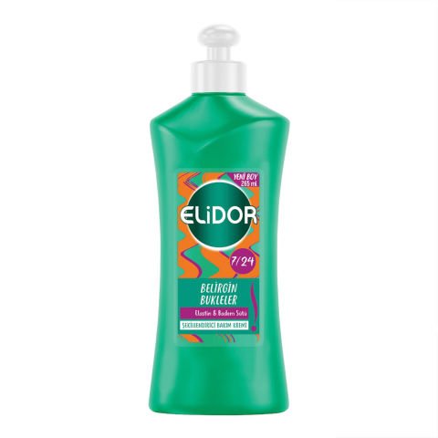 ELİDOR 7/24 ŞEKİL.BAK.KR.265ML BELİRGİN BUKLELER ELASTİN& BADEM SÜTÜ 1*12