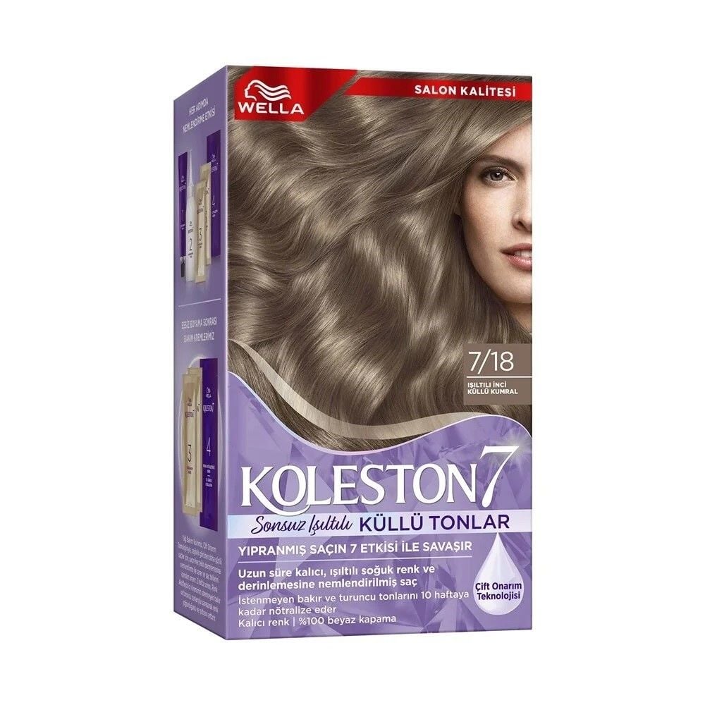 KOLESTON SET KÜLLÜ 7/18 IŞILTILI İNCİ KÜLLÜ KUMRAL TON 1*18