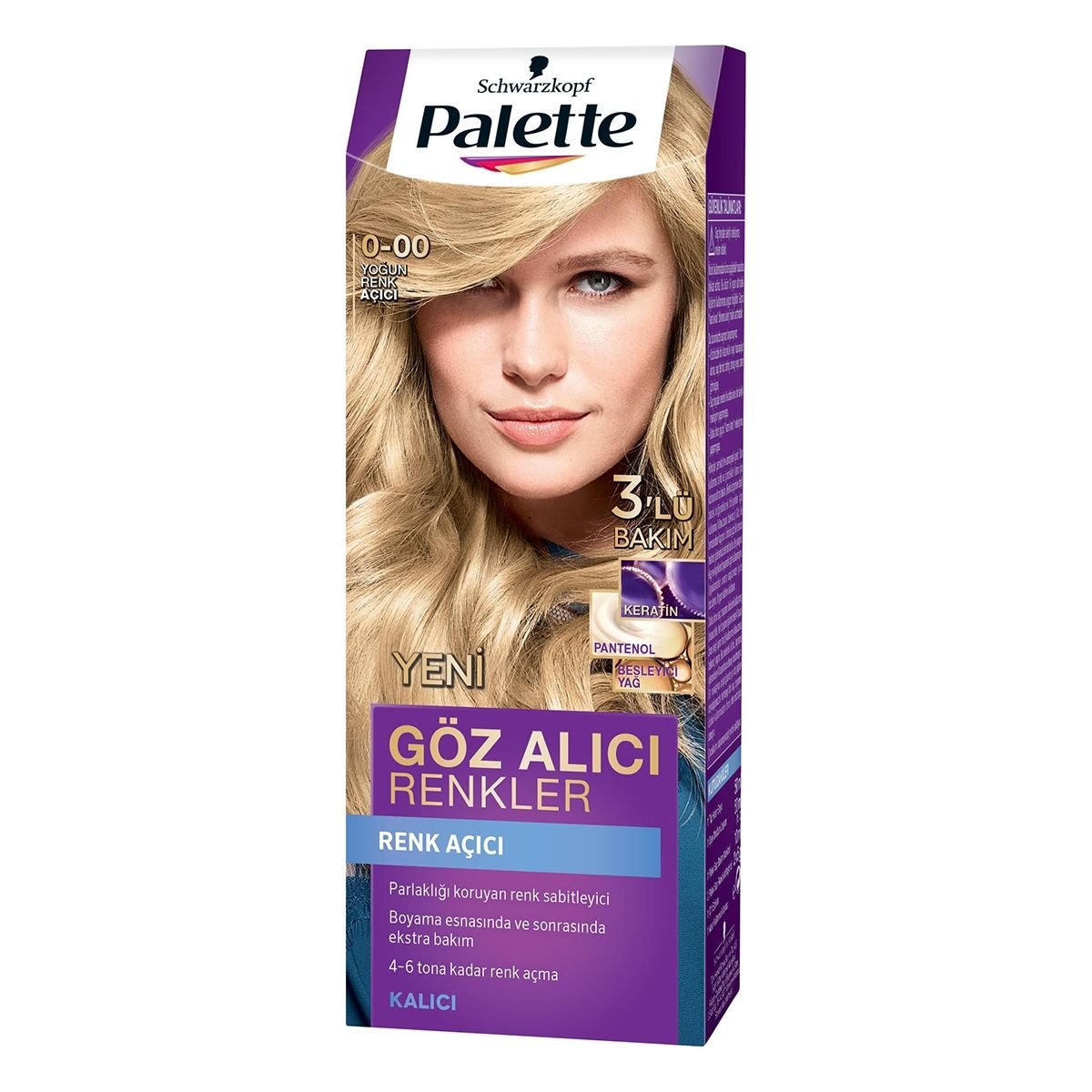 PALETTE GÖZ ALICI RENKLER 0-00 YOĞUN RENK AÇICI 4-6 TONA KADAR 1*10