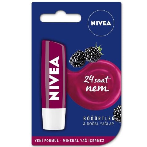 NIVEA LİP BÖĞÜRTLEN DUDAK BAKIM KREMİ 4,8G 85286 1*12