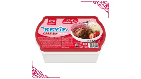 ALGİDA 1400ML KEYİF ÇİLEK&KAKAO&VANİLYA 1*6