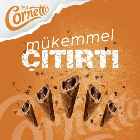 ALGİDA CORNET DİSC VANİLYA&KARAMEL 130ML  1*24