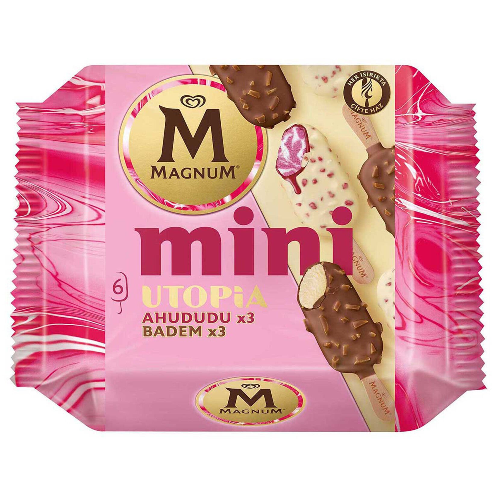 ALGİDA MAGNUM MİNİ 6LI UTOPİA AHUDUDU&BADEM 337,5ML