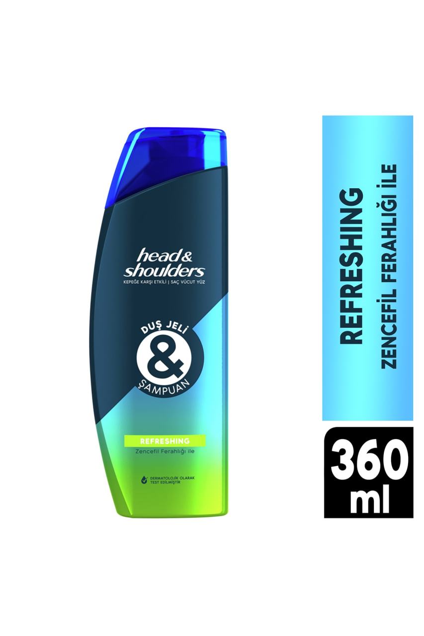 HEAD DUŞ J.& ŞAM.360ML REFRESHING ZENCEFİL FER.1*6