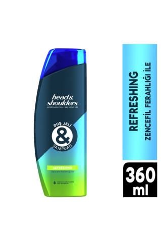 HEAD DUŞ J.& ŞAM.360ML REFRESHING ZENCEFİL FER.1*6