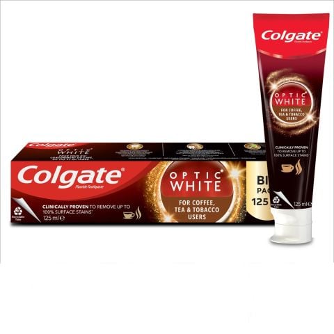 COLGATE M.OPT.BEYAZ 125ML KAHVE&ÇAY& SİGARA 1*12