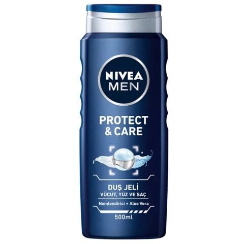 NIVEA DUŞ JELİ MEN 3İN1 500ML PROTECT& CARE NEMLENDİRİCİ ALOE VERA 83612 1*12