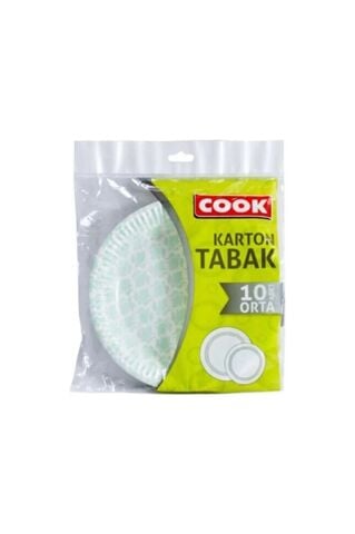 COOK  KARTON TABAK 10'LU ORTA 19CM 1*50