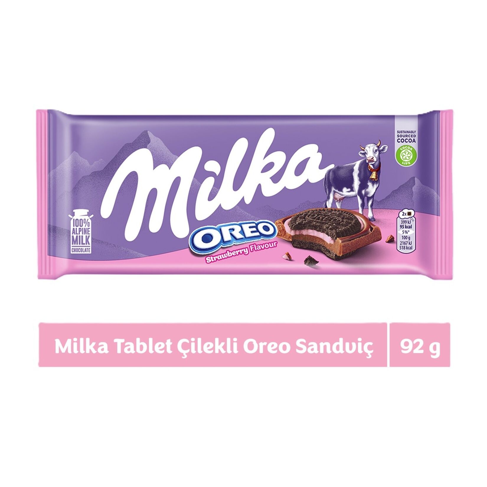 MİLKA ÇİKOLATA 92GR OREO STRAWBERRY 1*15