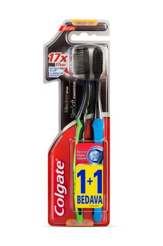 COLGATE DİŞ FIRÇASI MİKRO 1+1 İNCE SİYAH 1*12