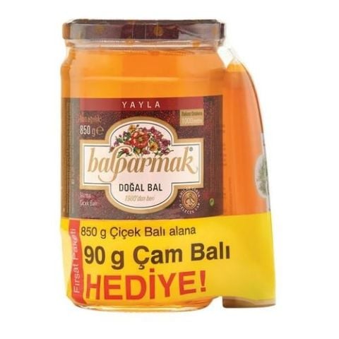 BALPARMAK ÇİÇEK BAL 850G+ 90G ÇAM BALI HEDİYE 1*6