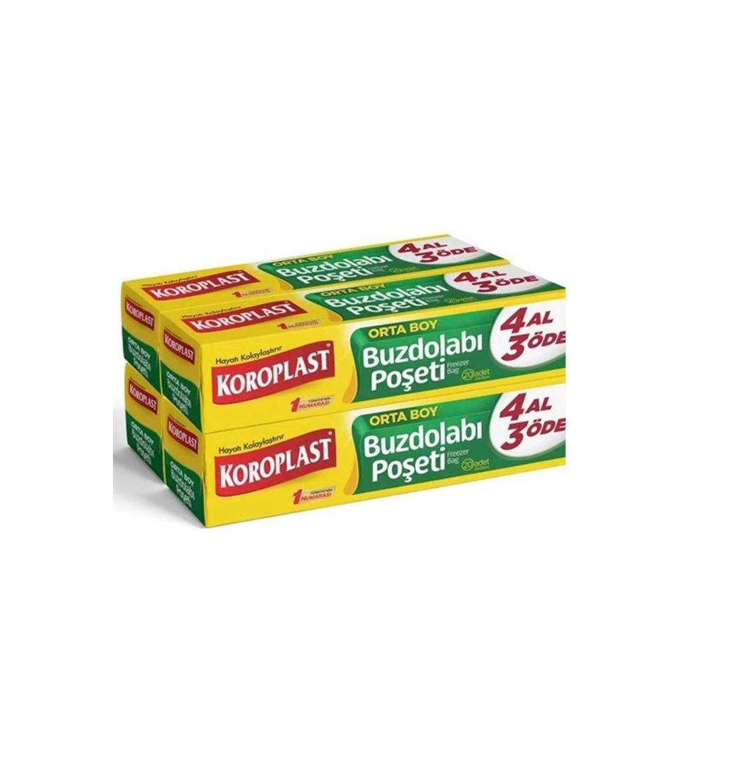 KOROPLAST BUZD.POŞETİ 4AL3ÖDE ORTA BOY 80'Lİ 24*38CM 1*18