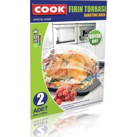 COOK FIRIN POŞETİ HİNDİ 45*50CM 2'Lİ BÜYÜK 1*50