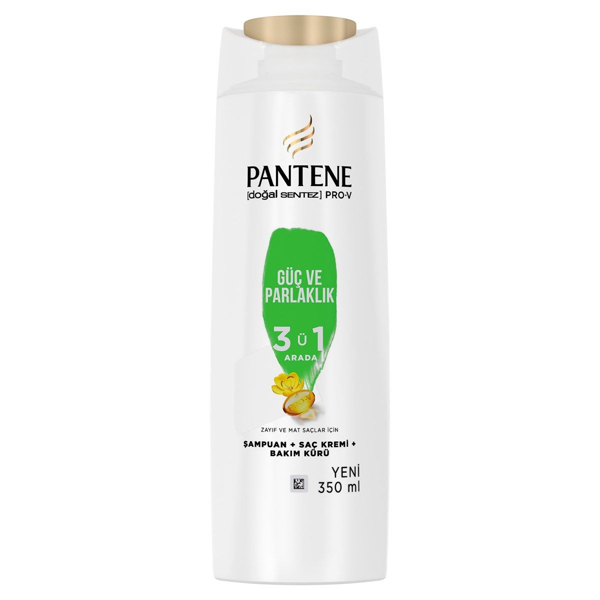 PANTENE ŞAMPUAN 350ML 3/1 GÜÇ VE PARLAKLIK ZAYIF VE MAT SAÇ 1*6