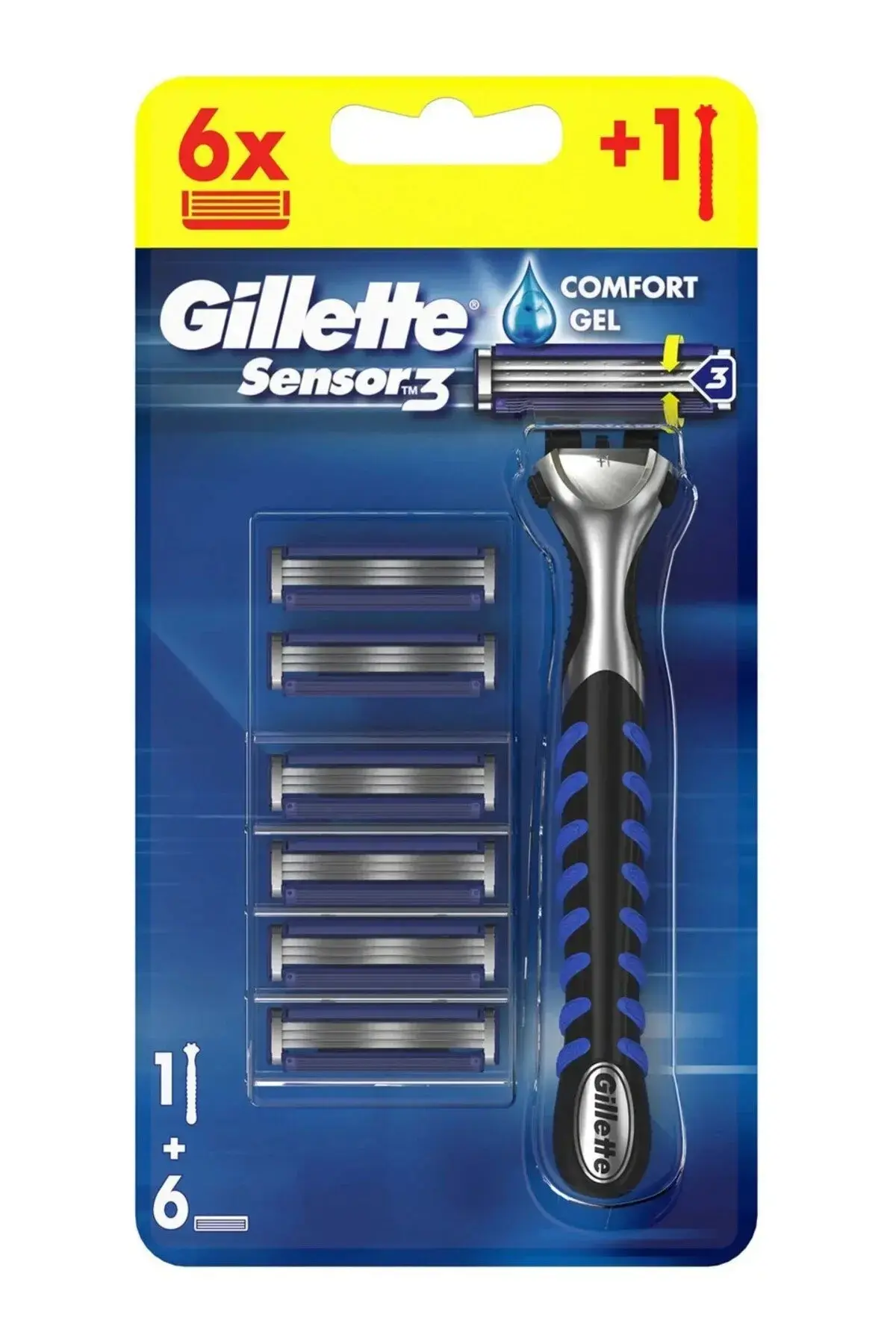 GİLLETTE SENSOR3 MAKİNE+6YEDEK 1*10