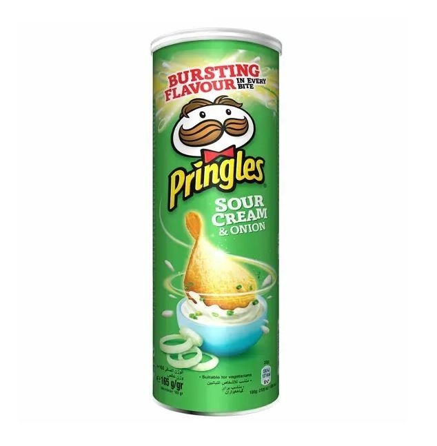 PRİNGLES 165GR SOURCREAM&ONION-EKŞİKREMA-SOĞA 1*19