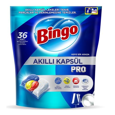 BİNGO BUL.MAK.KAPSÜL H1A AKILLI PRO 36'LI LİMON KOKULU 493G 1*5