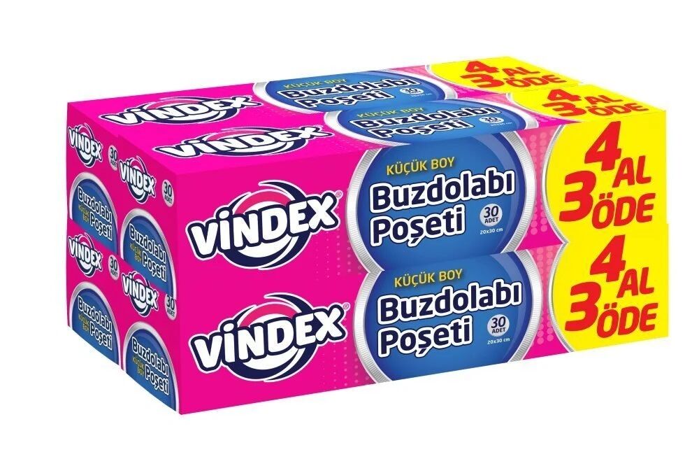 VİNDEX BUZDOLABI POŞETİ 4AL3ÖDE KÜÇÜK 4*30'LU 1*12