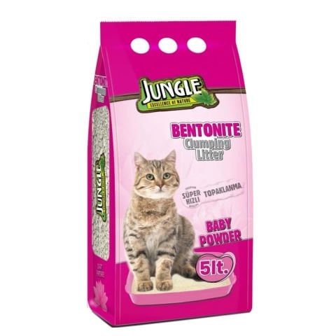 KEDİ KUMU JUNGLE BENTONİT 5LT BABY PARFÜMLÜ BNT-012 1*4
