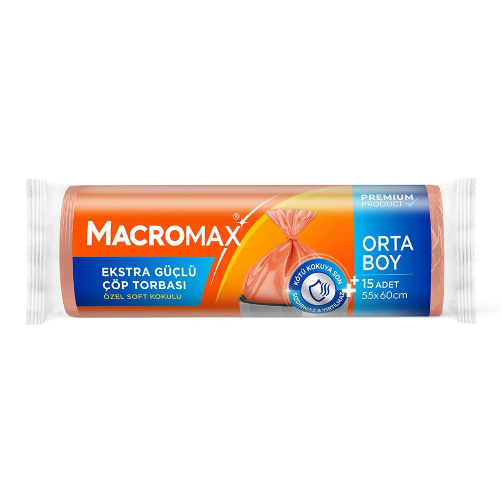 MACROMAX ÇÖP POŞ.BÜZG.ORTA PAPATYA 15Lİ 2025650 1*25