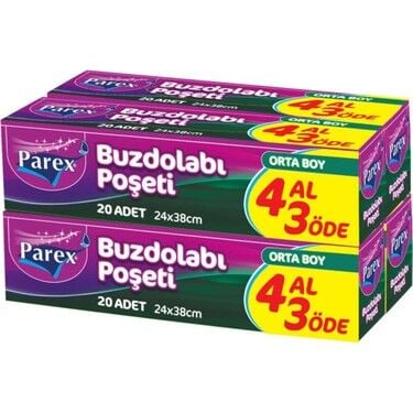 PAREX .BUZD.POŞETİ 4AL3ÖDE ORTA BOY 4*20'Lİ 1*12