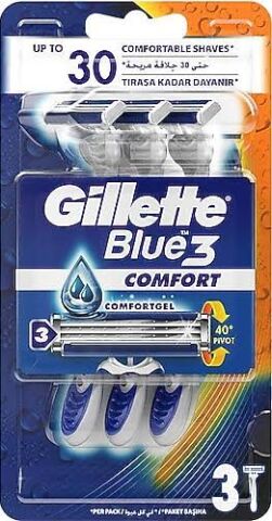 GİLLETTE BLUE III 3'LÜ COMFORT COMFORTGEL PLUS 1*12