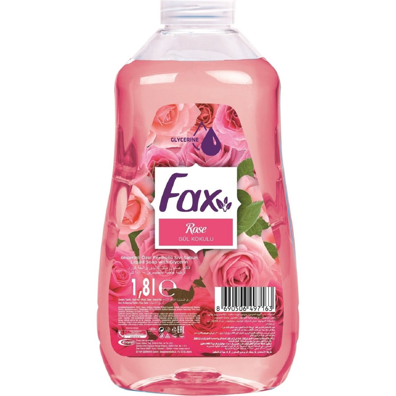 FAX SIVI SABUN 1.8L GÜL KOKULU 1*8