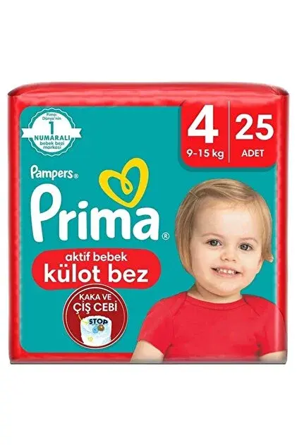 PRİMA KÜLOT BEZ 4MAXİ 9-15KG 24'LÜ//// 1*3