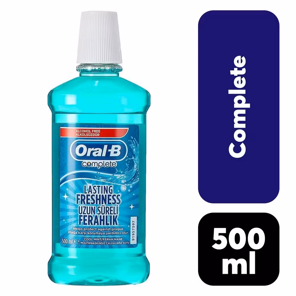 ORAL-B COMPLETE 500ML AĞIZ BAK.SUYU FERAH//// NANE ALKOLSÜZ 1*6